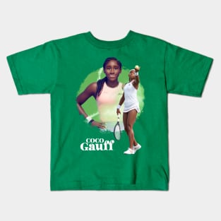 Coco Gauff anime cartoon Kids T-Shirt